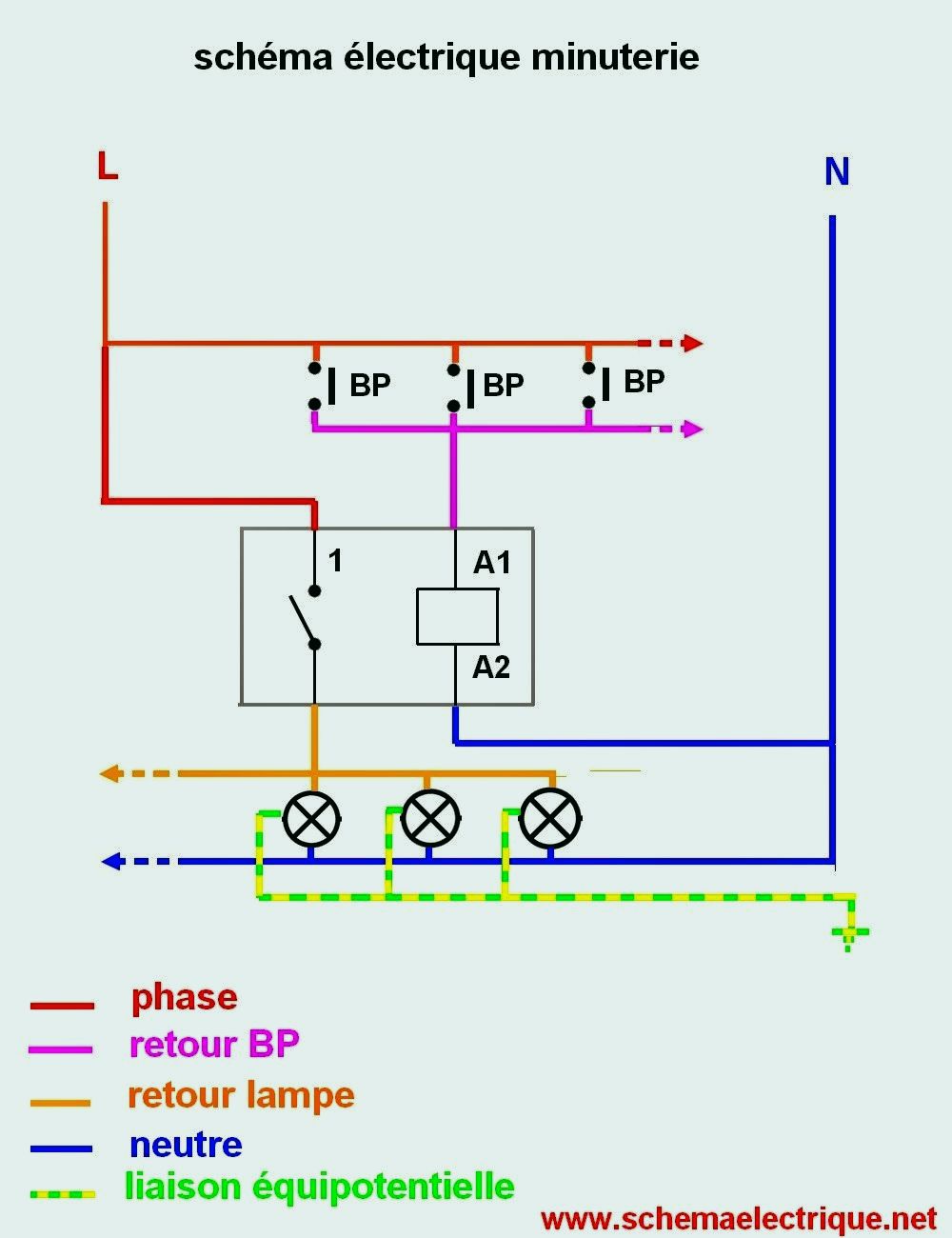 Schéma électrique minuterie