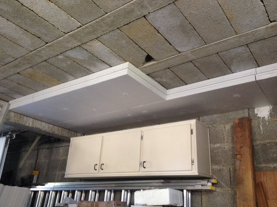 Isolation plafond garage bois