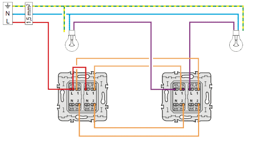 Schema electrique du double va et vient