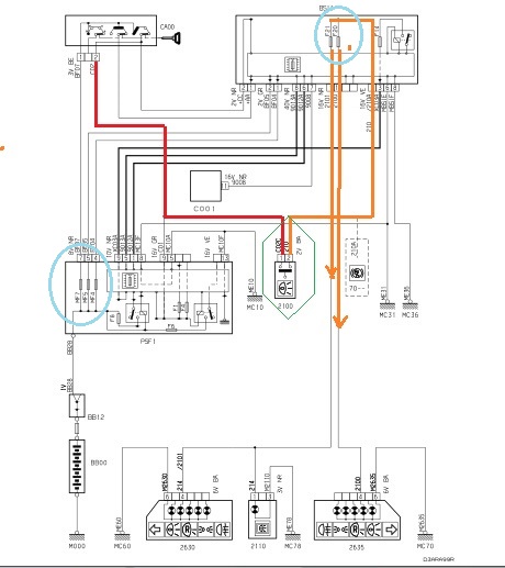 Schema tableau electrique 3 rangees