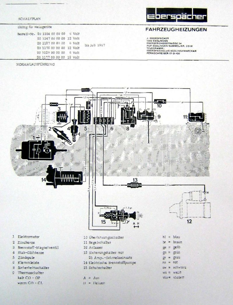 Schema electrique westfalia joker