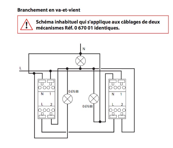 Schema electrique bouton 3 position