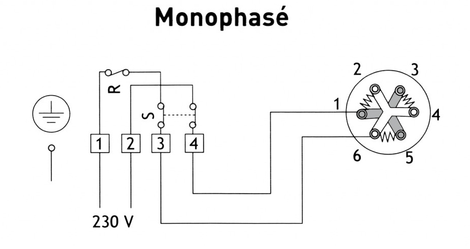Schema electrique d'un seche cheveux