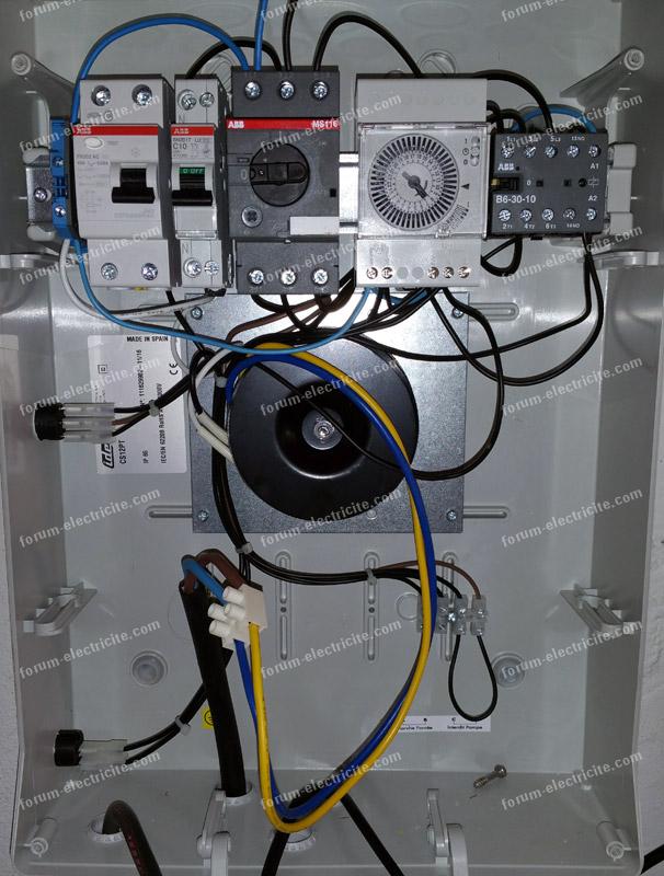 Schema coffret electrique piscine