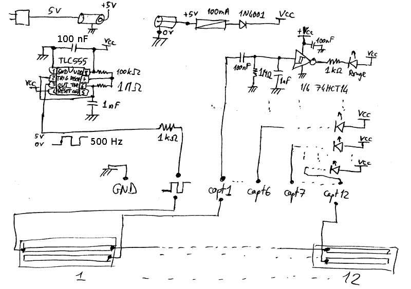 Schema electrique eclairage exterieur avec detecteur et interrupteur
