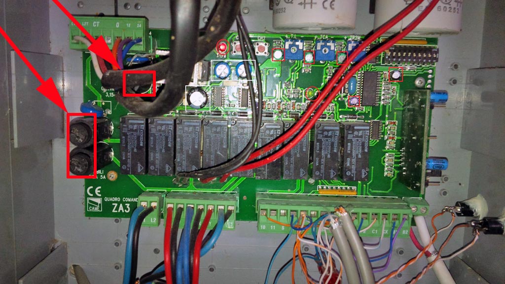 Schema electrique carte za3 came