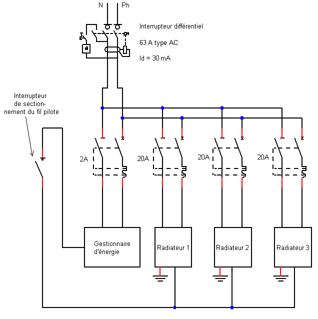 Schema electrique differentiel
