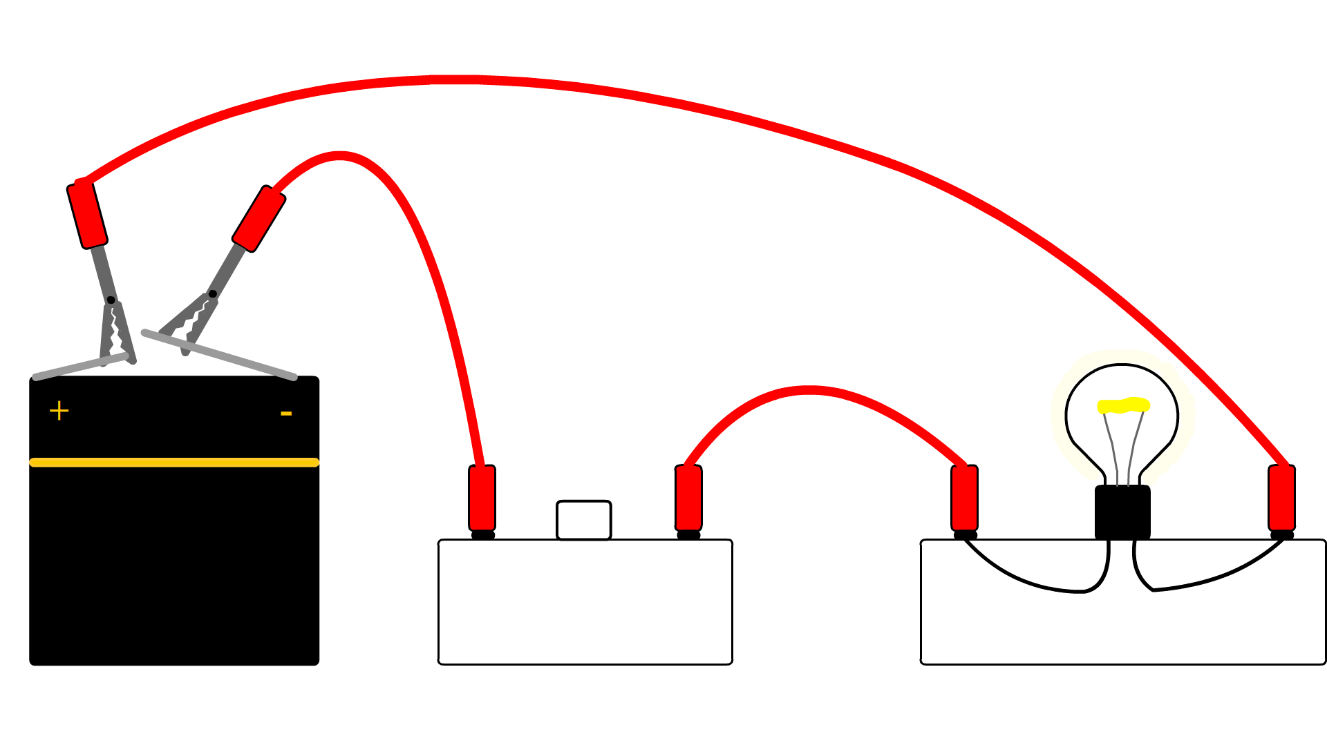 Schéma circuit électrique avec pile