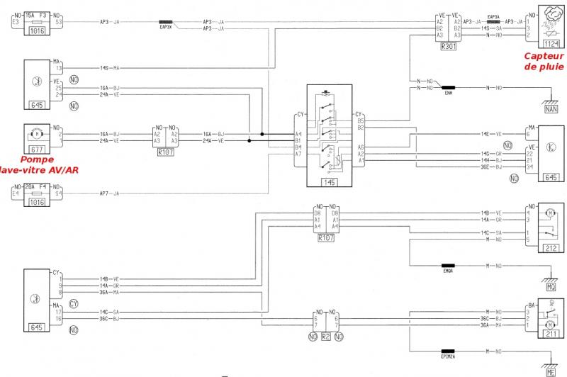Schema electrique essuie glace megane 1