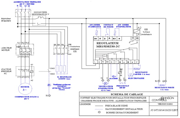 Schema electrique meuble frigorifique