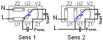 Schema électrique moteur monophasé