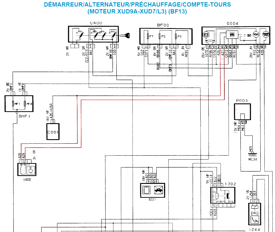 Schema electrique 306 td