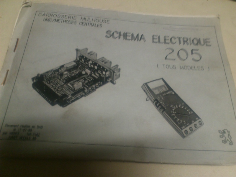 Schéma electrique peugeot 205