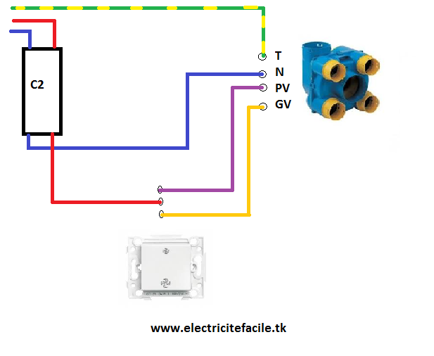 Schéma électrique vmc simple flux