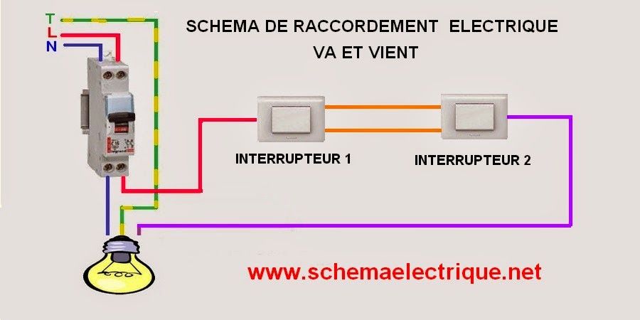 Schema électrique va et viens