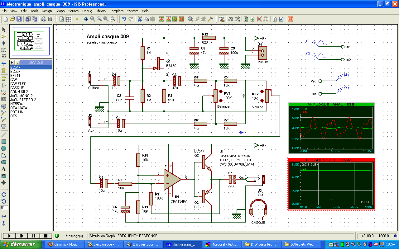 Simulation schéma électrique en ligne