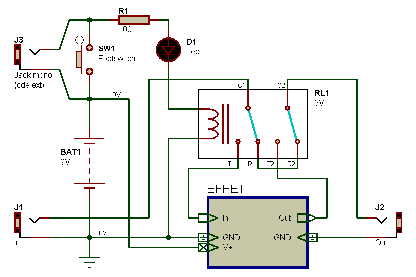 Schema electrique de relais