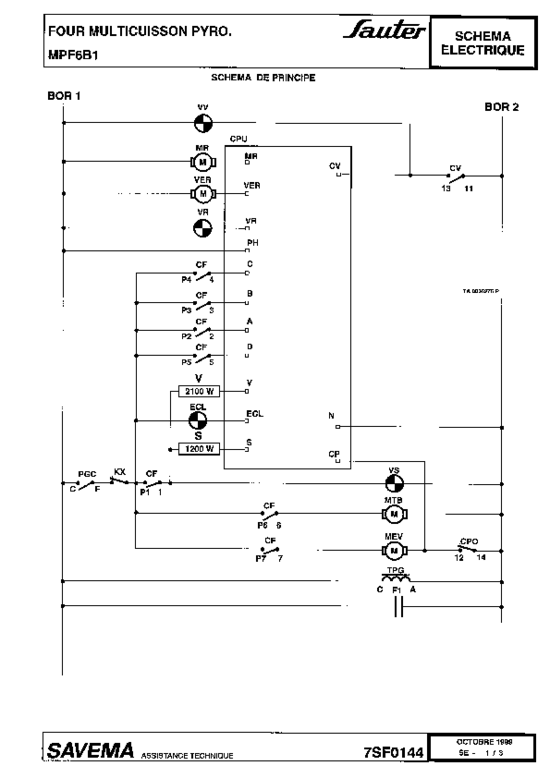 Schéma électrique four sauter