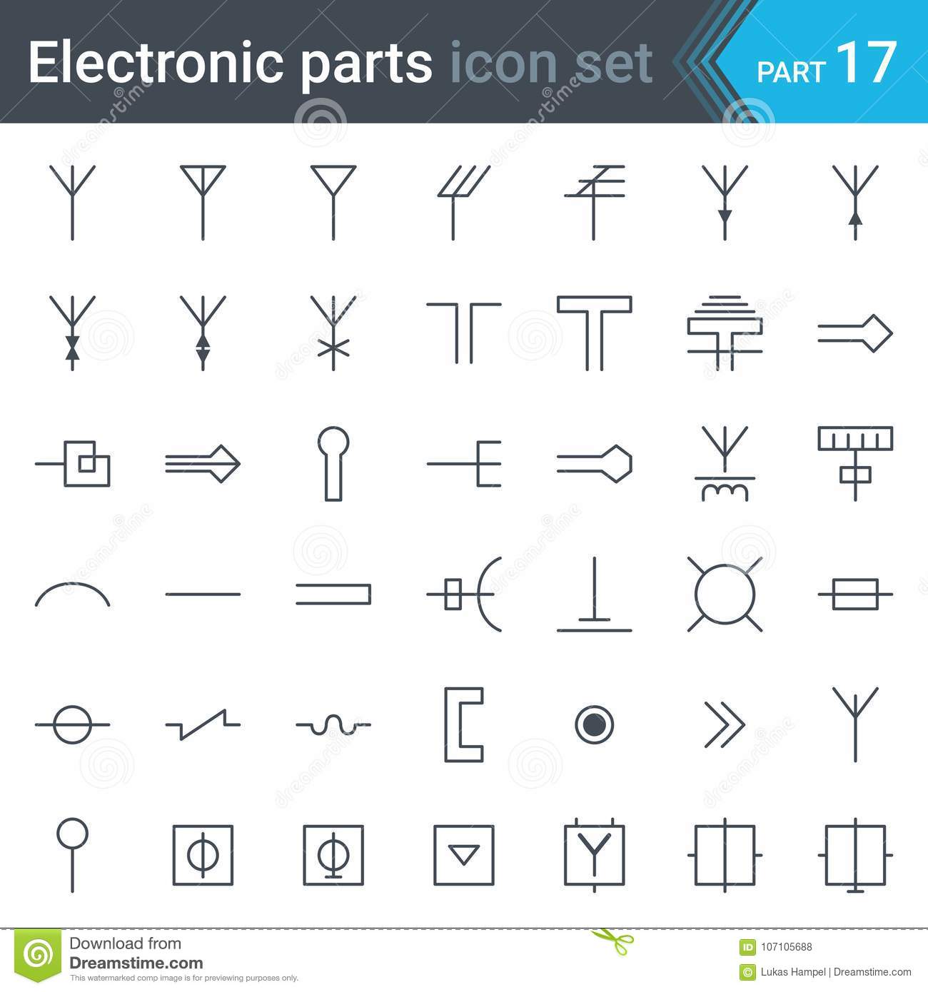 Symbole schéma circuit électrique