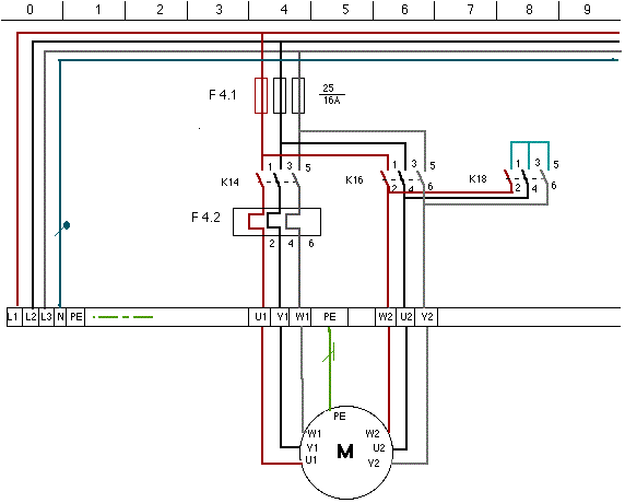 Schéma électrique démarrage moteur étoile triangle