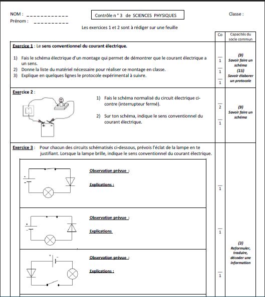 Schema electrique 5ème