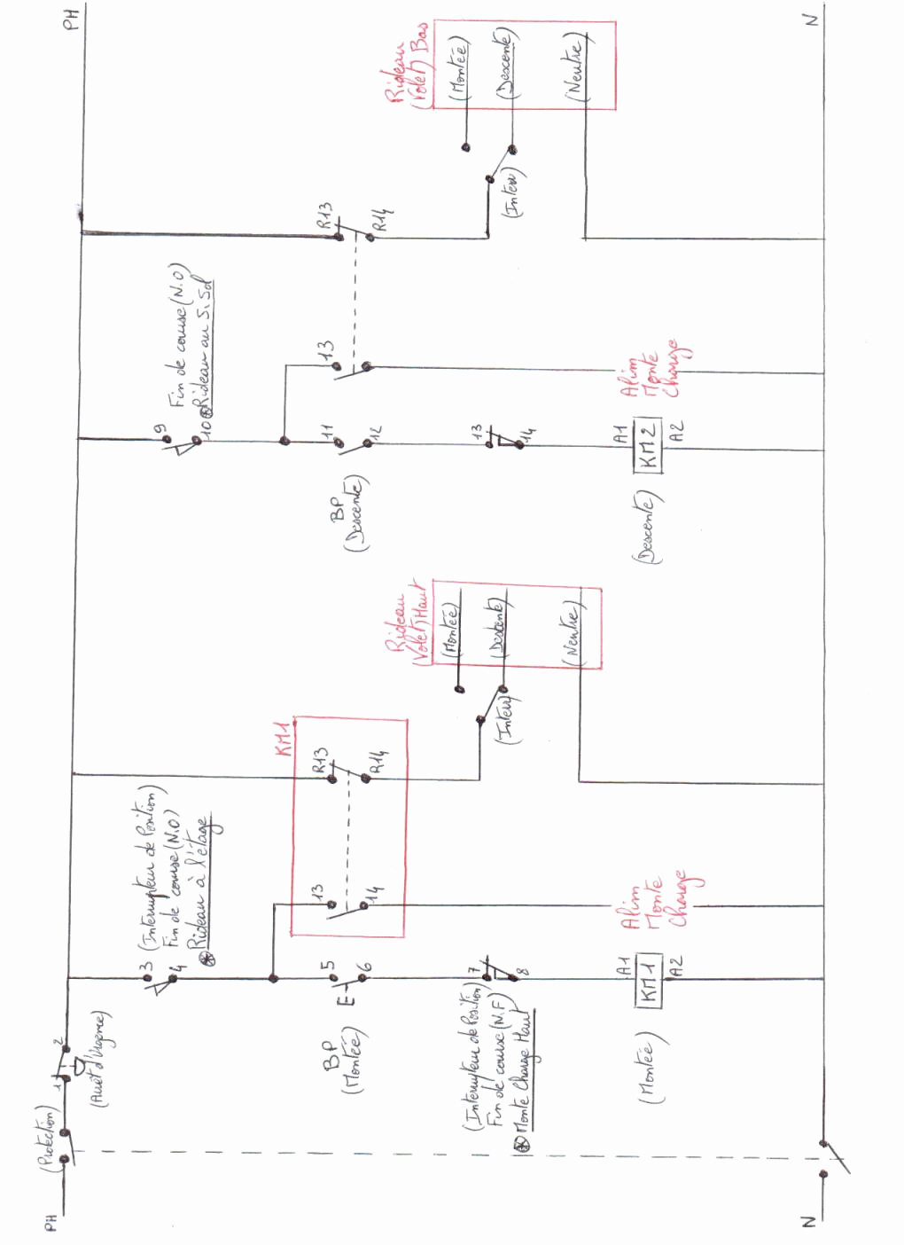 Schema electrique de monte charge