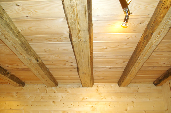 Plafond plancher bois