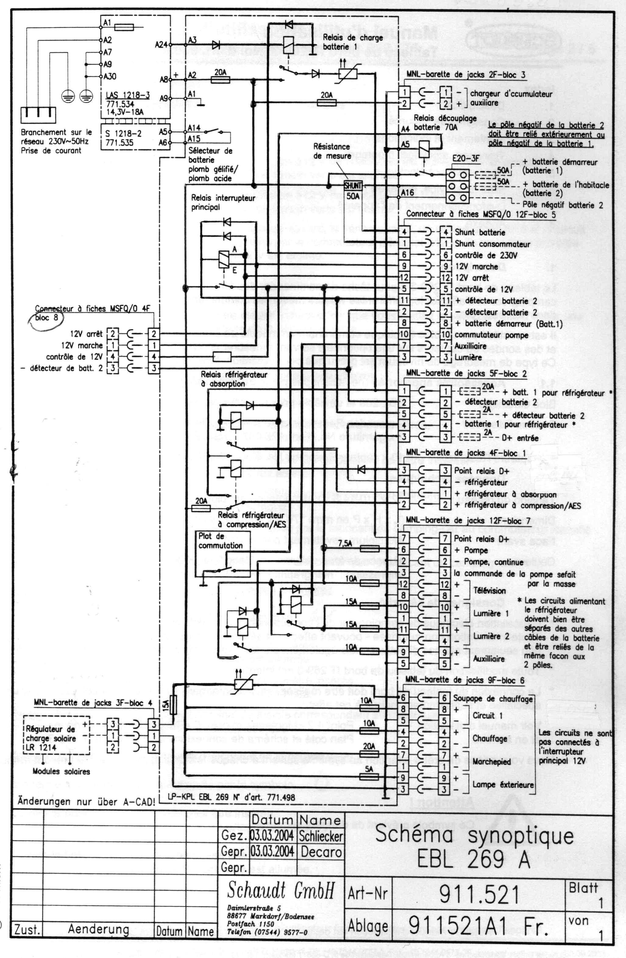Schema electrique avec contacteur