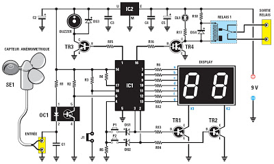 Anémomètre schéma électrique