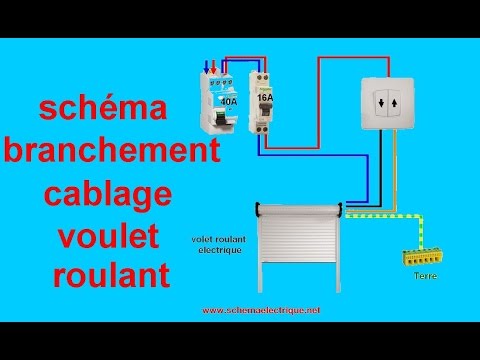 Schéma de câblage volets roulant électrique