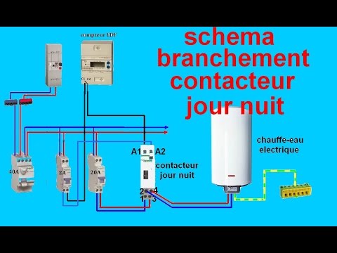 Schema electrique ballon eau chaude heure creuse