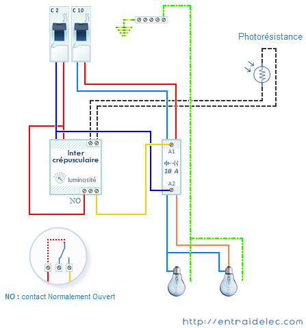 Schema electrique inter lampe