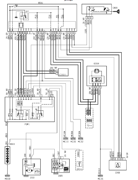 Schema electrique alarme incendie