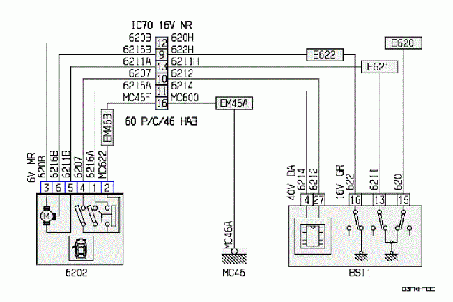Schema electrique klaxon 307