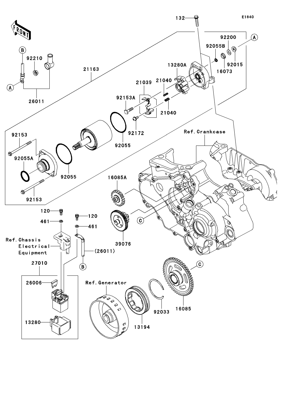 Schema electrique kfx 450