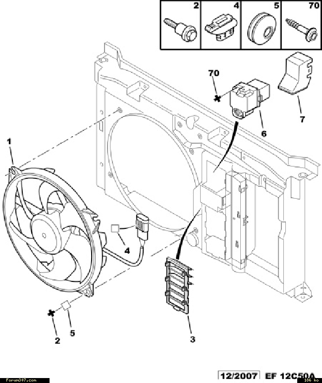 Schema electrique ventilateur de refroidissement 307 hdi