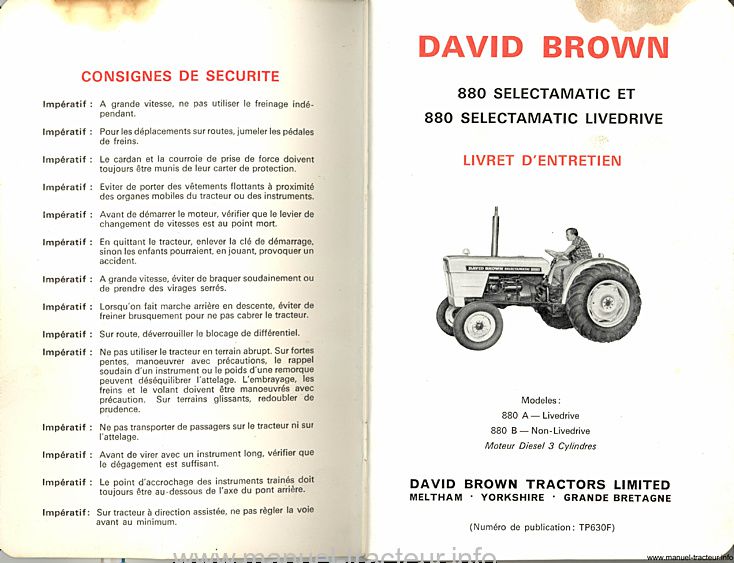 Schema electrique tracteur david brown