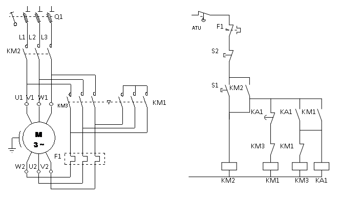 Schema electrique d'un démarrage étoile triangle
