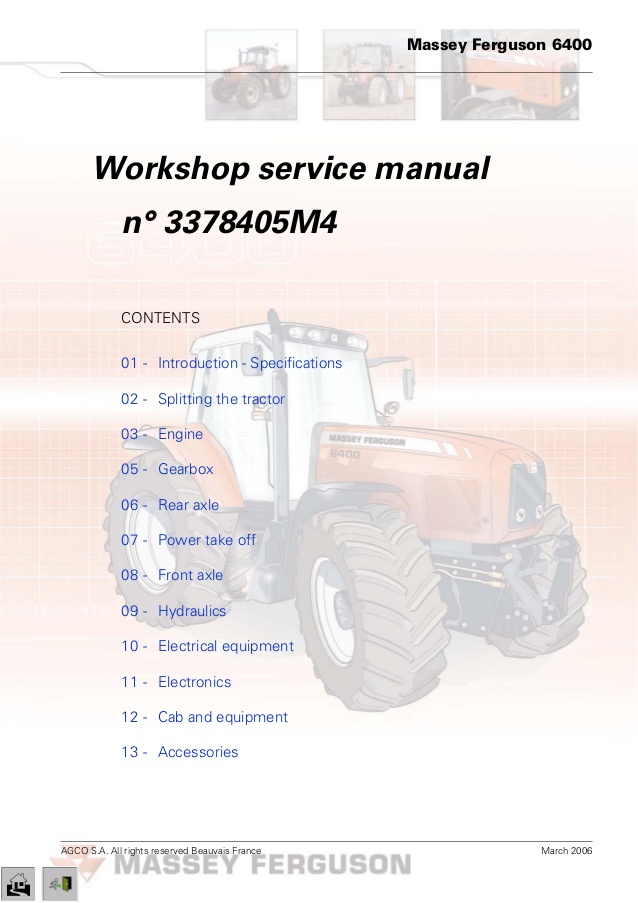 Schema electrique massey ferguson 130