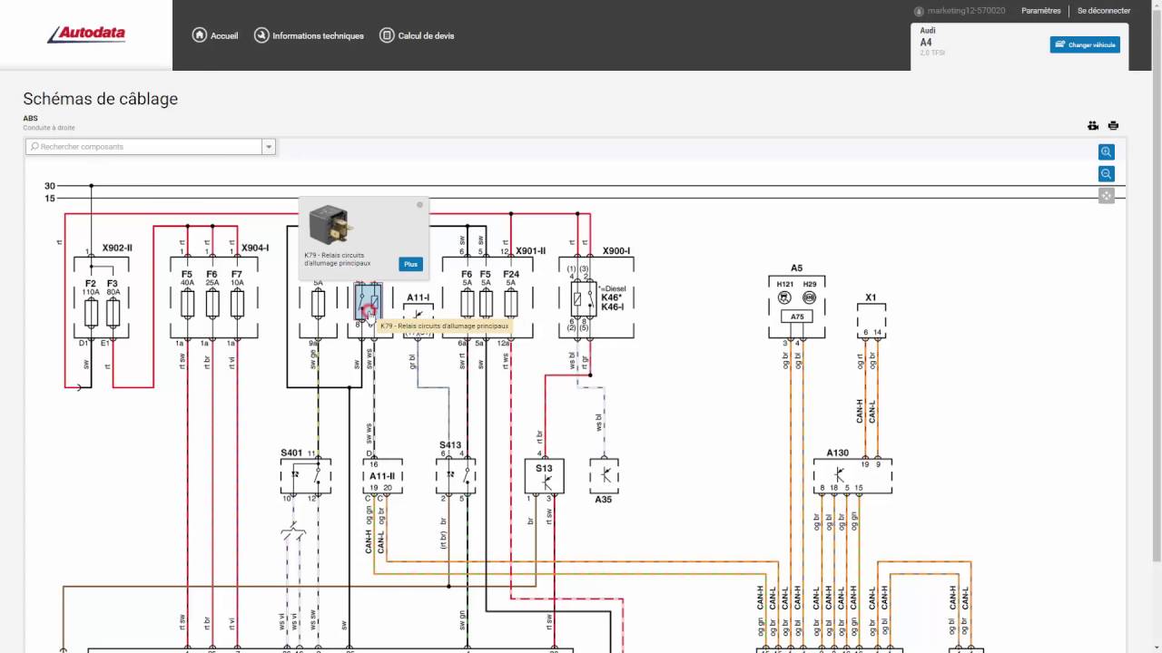 Autodata schema electrique
