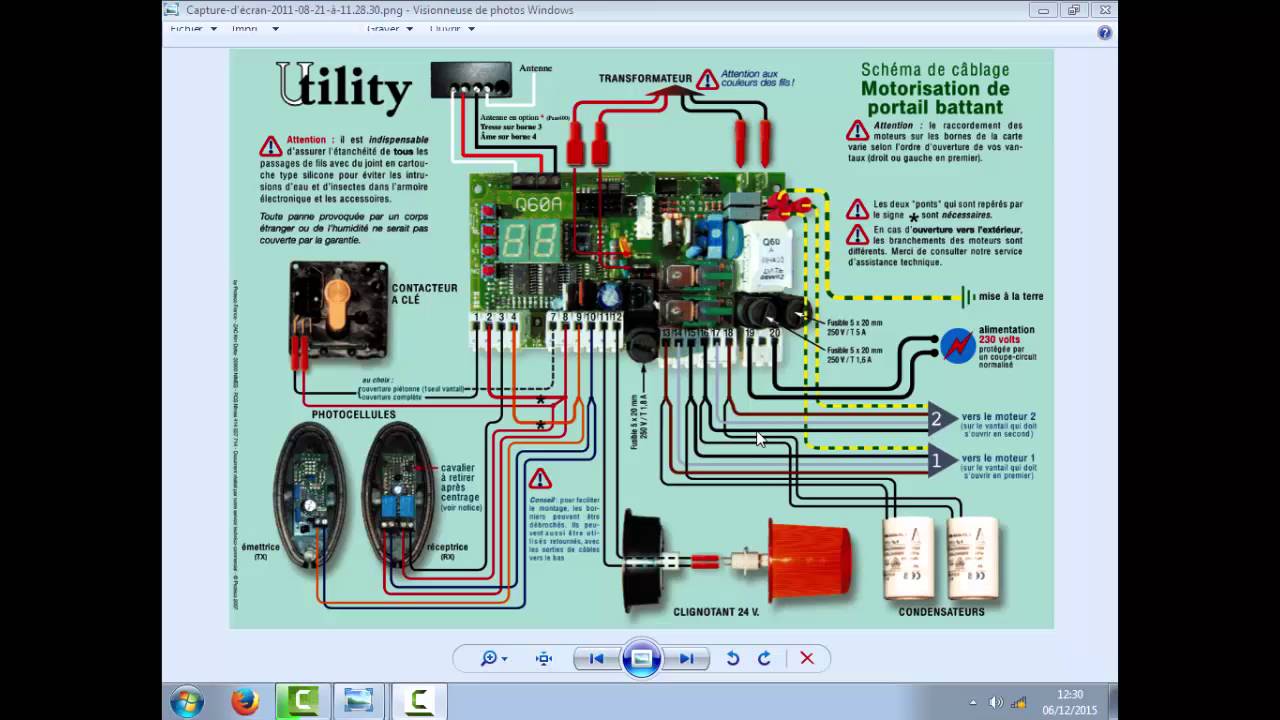 Schema electrique moteur faac