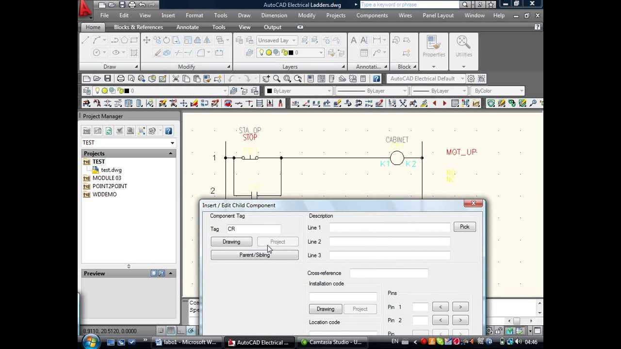 Comment faire un schema electrique avec autocad