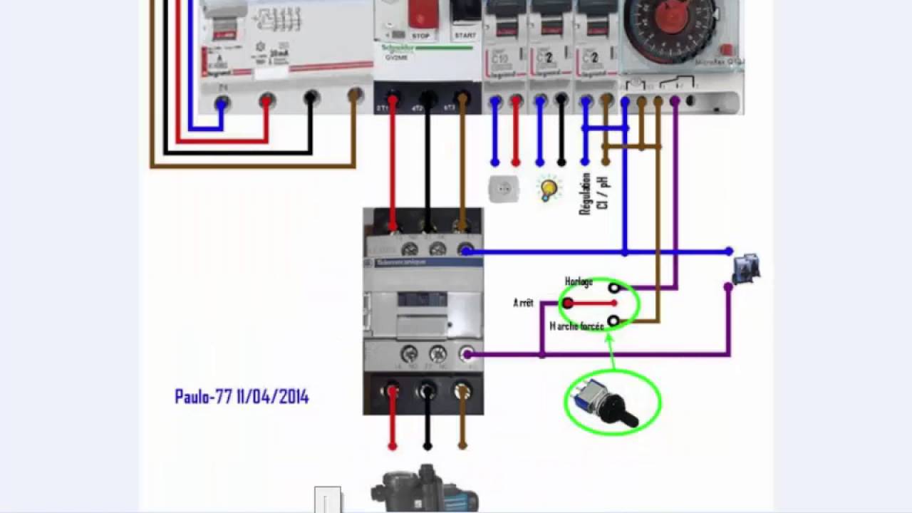 Schema electrique marche forcée