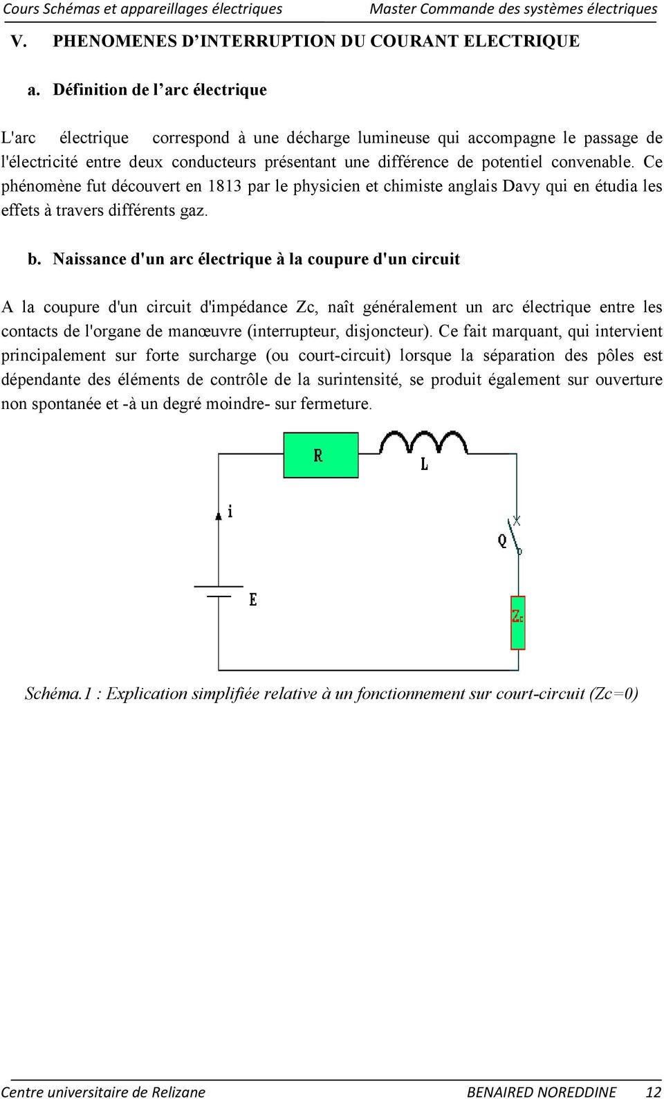 Schema electrique anglais