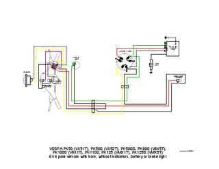 Schema electrique vespa pk 50