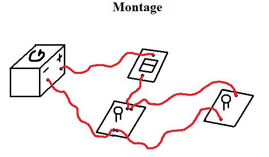 Schema electrique en derivation