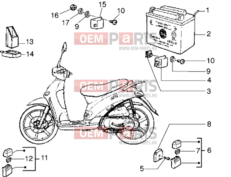 Schema electrique piaggio liberty 125