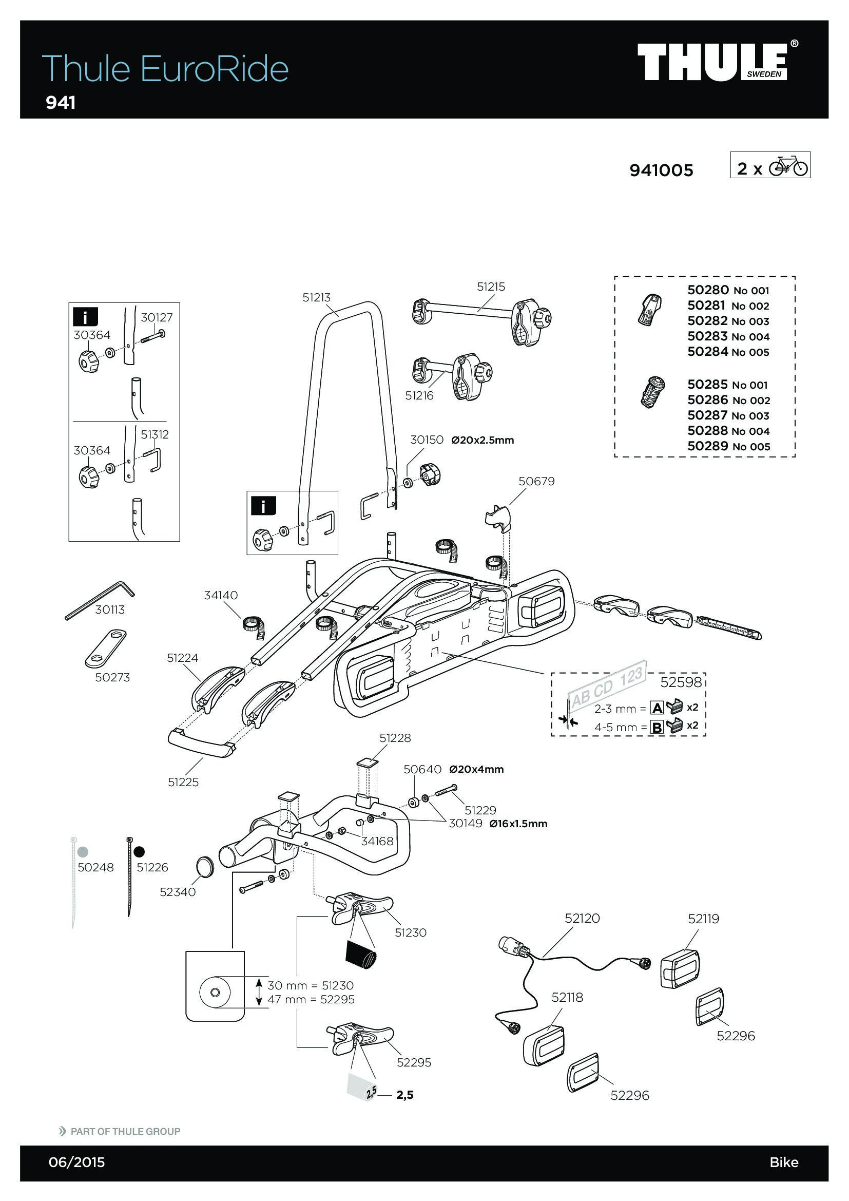 Schema electrique porte velo thule