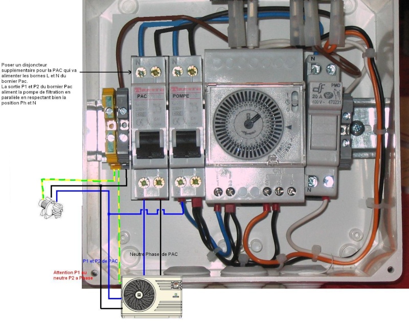Schema branchement electrique pompe a chaleur piscine