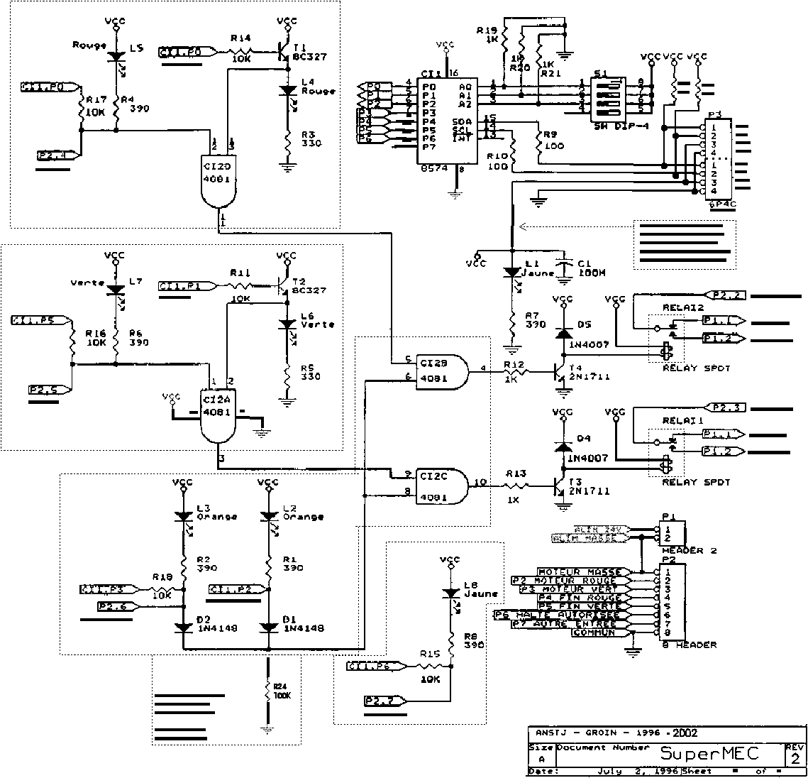 Schéma ascenseur électrique